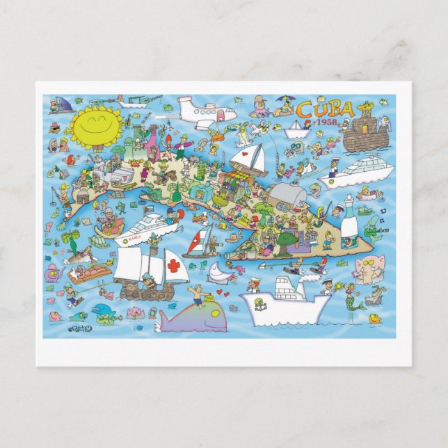 Happy Birthday Cuban Postcard (Front)