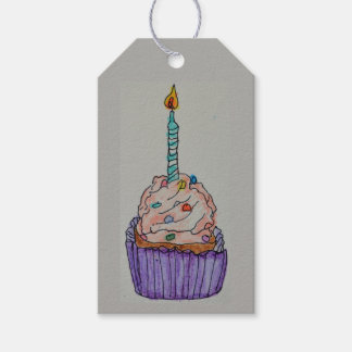Happy Birthday Cup Cake Gift Tag