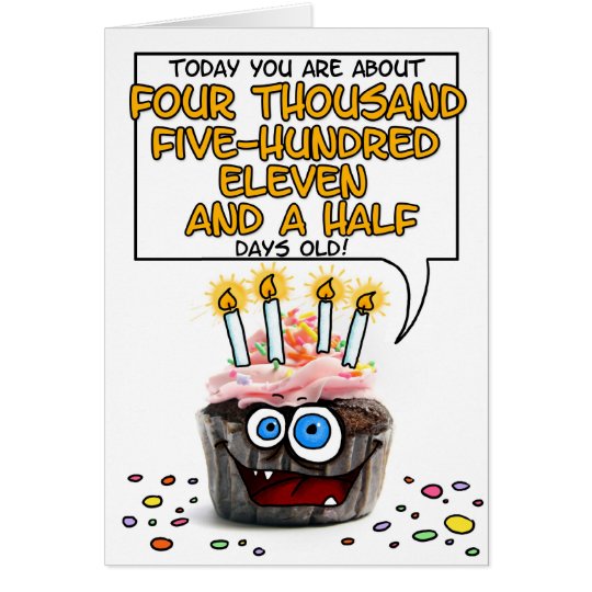 Happy Birthday Cupcake - 12 years old Card