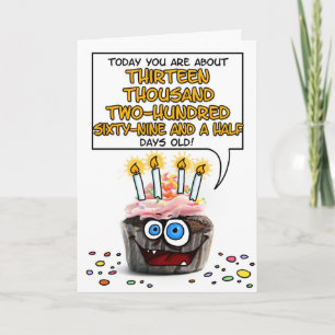 Happy Birthday Cupcake - 36 years old Card