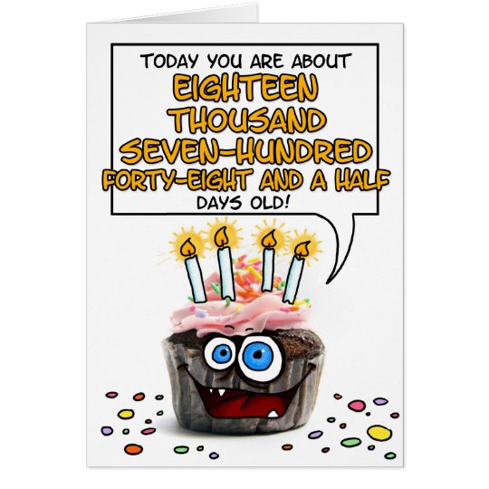 Happy Birthday Cupcake - 51 years old Card