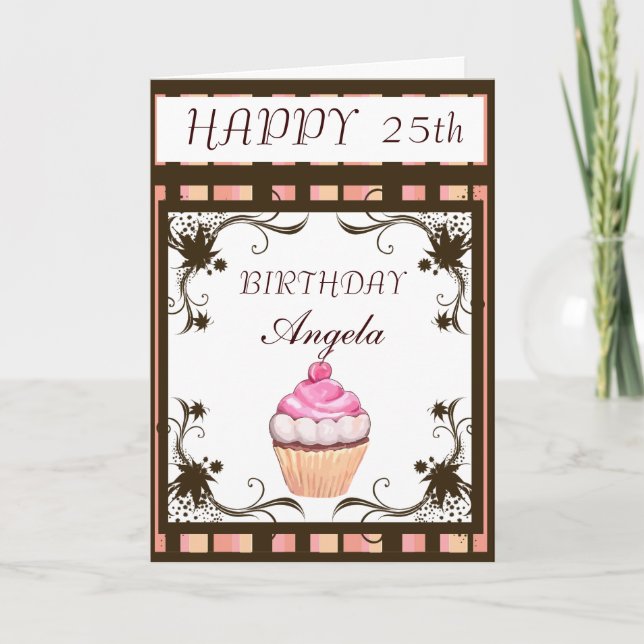 Happy Birthday Cupcake Card (Front)