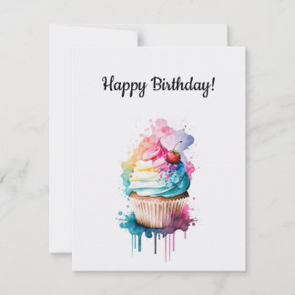 Happy Birthday Cupcake Card 