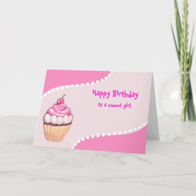 Happy Birthday Cupcake Cards (Front)