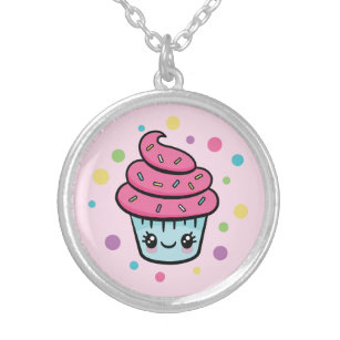 Happy Birthday Cupcake necklace