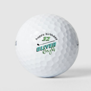 Happy Birthday custom age / name Golf Balls
