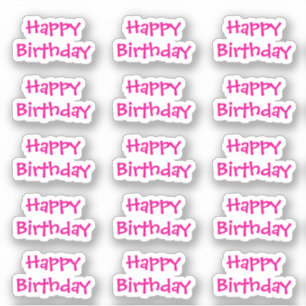 Happy Birthday Custom Age Text Color Hot Pink 2025