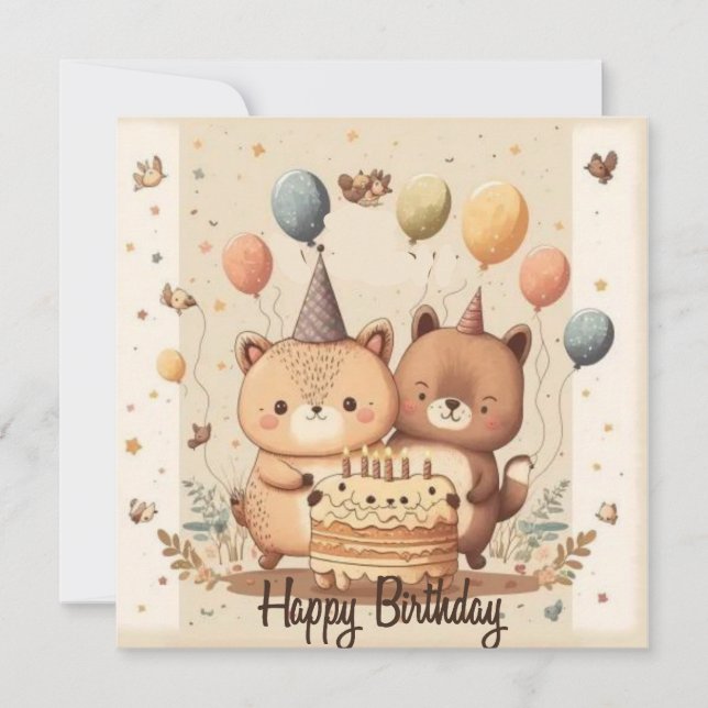Happy Birthday custom card (Front)