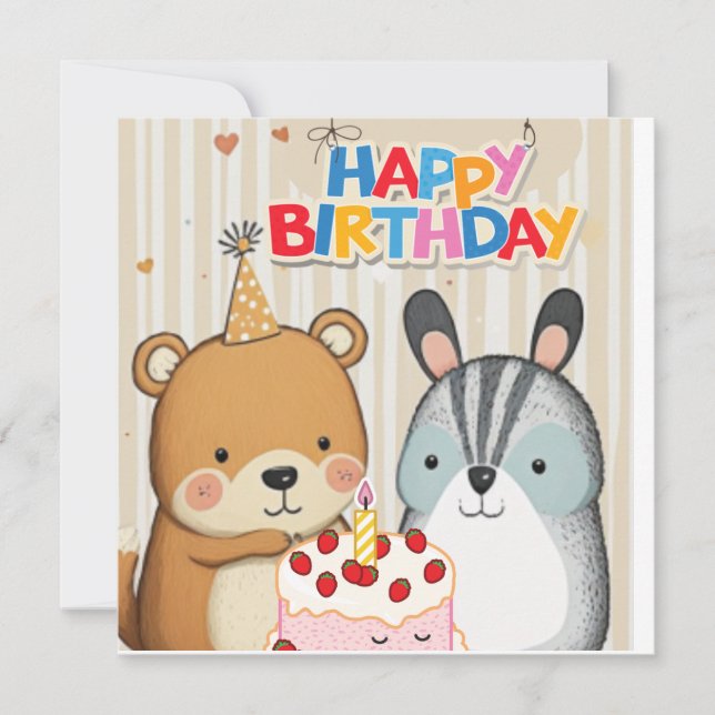 Happy Birthday custom card (Front)