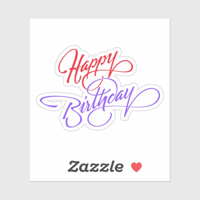 Happy Birthday Custom-Cut Vinyl Sticker (Sheet)