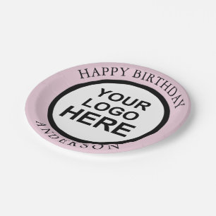 Happy Birthday Custom Logo Paper Plate
