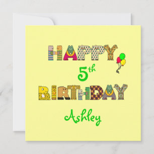 Happy ___Birthday - Custom Name/Date Party Invitation