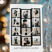 Happy Birthday Custom Photo Film Strip White