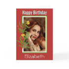 Happy Birthday Custom Photo Orange Border