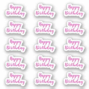 Happy Birthday Custom Text Age Color Hot Pink 2025