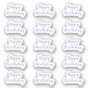 Happy Birthday Custom Text Age Lavender Purple