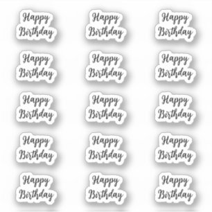 Happy Birthday Custom Text Color Black White 2025