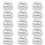 Happy Birthday Custom Text Colour Black White 2025<br><div class="desc">Designed with custom text "Happy Birthday" perfect for birthday party! You can change the text to customize for another event or occasion or you can change the colour or font too as you need!</div>