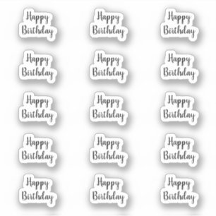 Happy Birthday Custom Text Colour Black White Cool