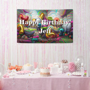 Happy Birthday custom Vinyl Banner, 3' x 5' Banner