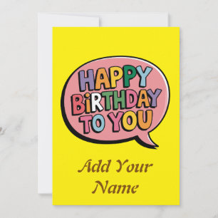 Happy birthday customizable card