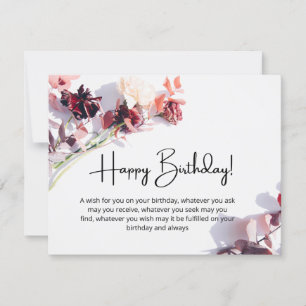 Happy Birthday customizable Flat Greeting Card 