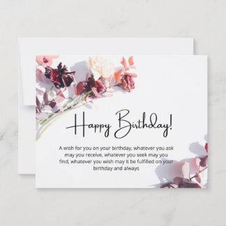 Happy Birthday customizable Flat Greeting Card 