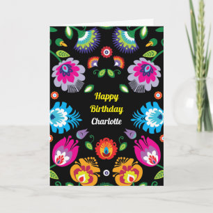 🌺Happy Birthday customizable folklore card