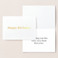 Happy birthday! Customizable message | Gold white