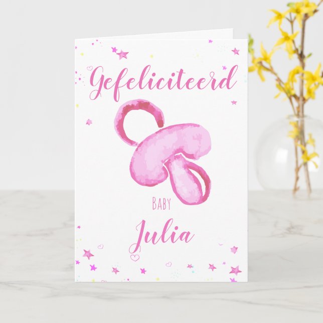 Happy birthday customizable name card (Yellow Flower)