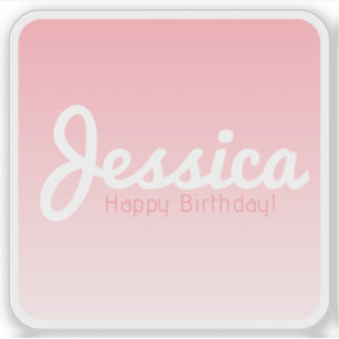 Happy Birthday, Customizable Name   Rose Pink