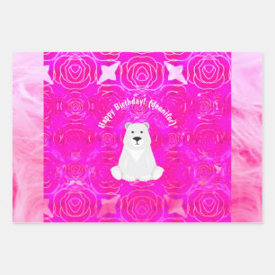 Happy Birthday! Customizable Name Wrapping Paper Sheet