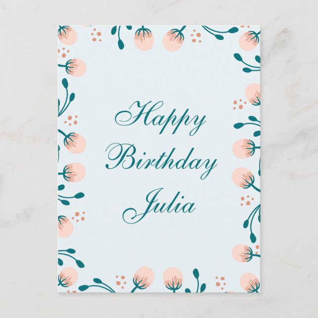 Happy birthday Customizable Standard Postcard (Front)