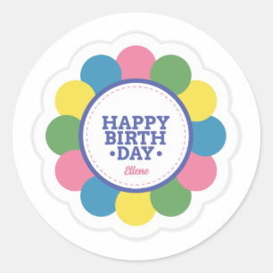 Happy Birthday Customizable Sticker for Gifts