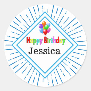 Happy Birthday Customizable Sticker Sheet