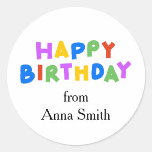 Happy Birthday Customizable Stickers