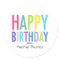 Happy Birthday Customizable Stickers for Gifts