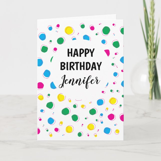 Happy Birthday Customize Greeting Card (Front)