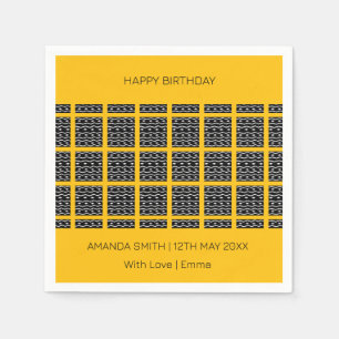Happy Birthday, Cute and Awesome Ethnic Pattern Napkin