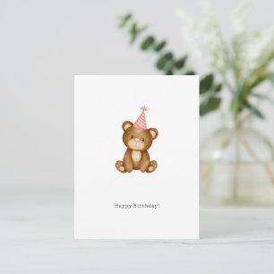 Happy Birthday Cute Bear Card