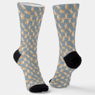 Happy Birthday Cute Corgi Pattern for Dog Lover Socks