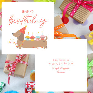 Happy Birthday Cute Dog Simple Card