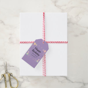 Happy Birthday Cute Kawaii Gift Tag
