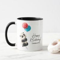 Happy Birthday Cute Panda Personalized Name