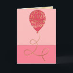 Happy Birthday Cute Pink Balloon Gold Typography Card<br><div class="desc">This cute and pretty hand-drawn birthday card is a great choice to show your loved one how much you care about them on their special day. This design features a custom created, "Wishing you a very happy & fun birthday, " typography in faux printed gold foil on a bright pink...</div>