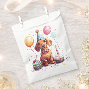 Happy Birthday Dachshund Dog Favour Bag