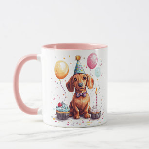 Happy Birthday Dachshund Dog Mug