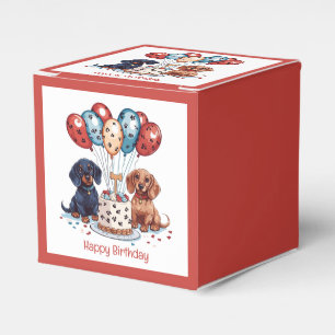 Happy Birthday Dachshund Dogs Favor Box