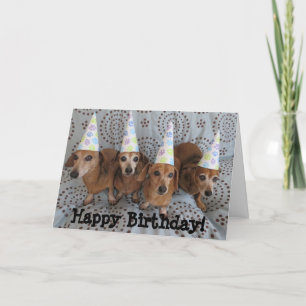 Happy Birthday Dachshund Greeting Card