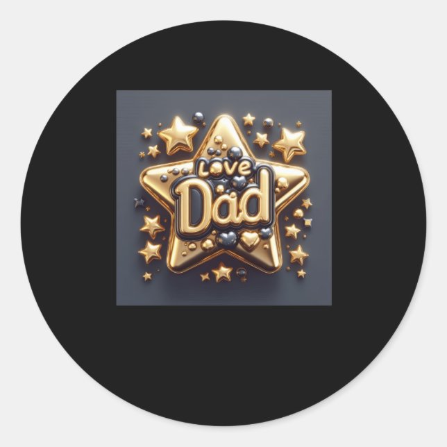 Happy Birthday Dad1  Classic Round Sticker (Front)